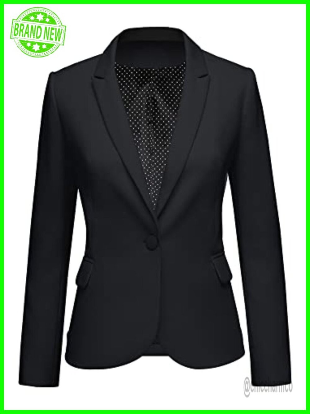 Women's Notch Lapel Blazer Long Sleeve Suit Jacket